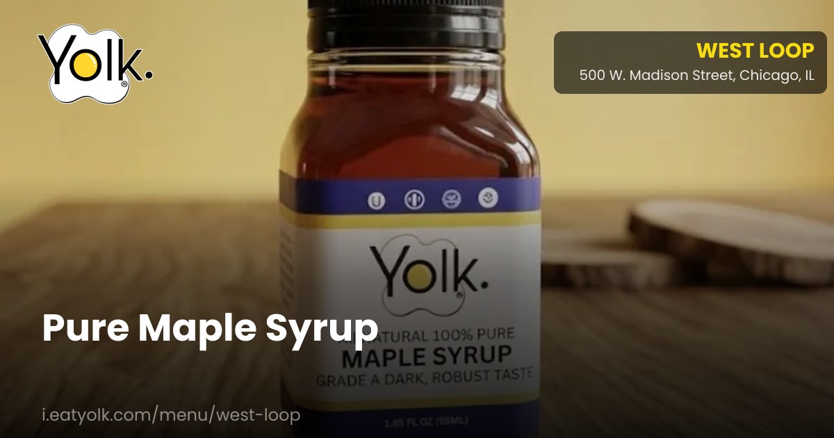One Loop Syrup Pure Maple Syrup - West Loop | Yolk.